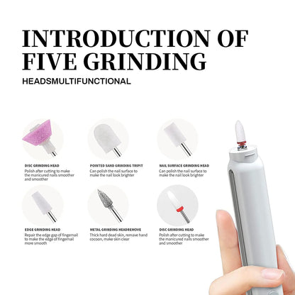 New Professional Electric Nail Drill Machine Pedicure Manicure Drill Set Mill Cutter Set Nail File 15000RPM Polishing Equipment