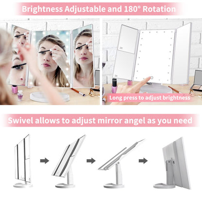 LED Touch Screen Makeup Mirror - Beeyouti