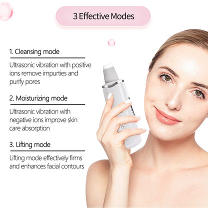 Ultrasonic Face Skin Scrubber Look younger with beautiful skin.