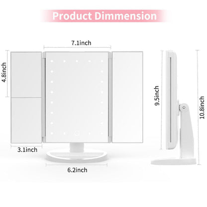 LED Touch Screen Makeup Mirror - Beeyouti